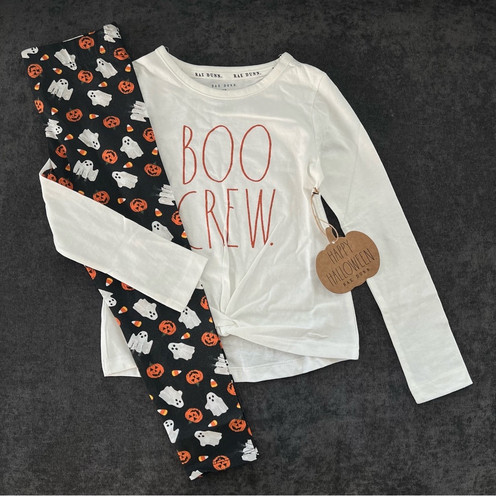 NWT Rae Dunn Boo Crew Outfit Size 5/6